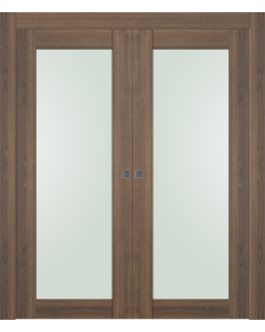 Avon 207 Vetro Pecan Nutwood Double pocket doors