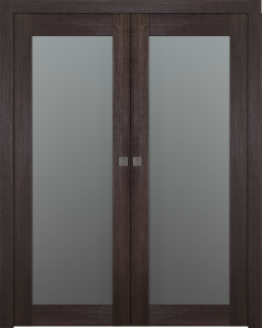 Avon 207 Vetro Veralinga Oak Double pocket doors