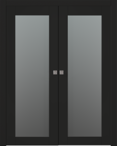Avon 207 Vetro Black Matte Double pocket doors