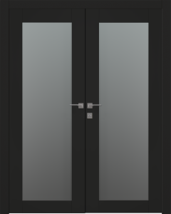Avon 207 Vetro Black Matte Double doors
