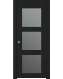 Avon 3 Lite Vetro Black Matte Pocket doors