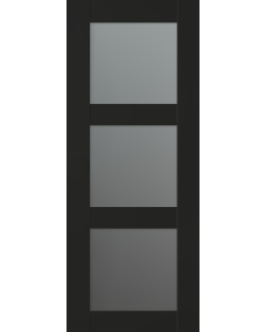 DOOR SLAB AVON 3 LITE VETRO BLACK MATTE 32" X 84" X 1 3/4"