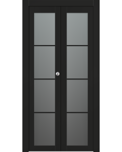 Avon 4 Lite Vetro Black Matte Bi-folding doors