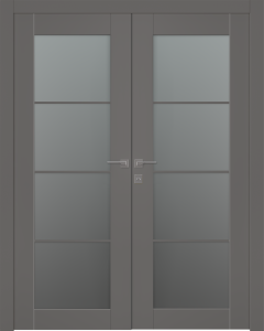 Avon 4 Lite Vetro Gray Matte Double doors