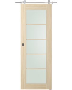 Avon 5 Lite Vetro Loire Ash Barn doors