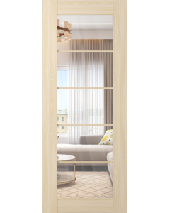 DOOR SLAB AVON 5 LITE CLEAR VETRO LOIRE ASH 36" X 80" X 1 3/4" TEMPERED CLEAR GLASS