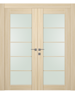 Avon 5 Lite Vetro Loire Ash Double doors