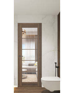 Avon 5 Lite Clear Vetro Pecan Nutwood Frameless