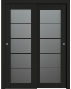 Avon 5 Lite Vetro Black Matte Bypass doors
