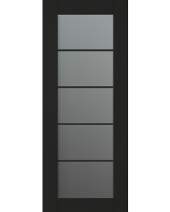 DOOR SLAB AVON 5 LITE VETRO BLACK MATTE 28" X 80" X 1 3/4"