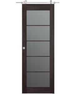 Avon 5 Lite Vetro Veralinga Oak Barn doors