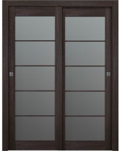 Avon 5 Lite Vetro Veralinga Oak Bypass doors