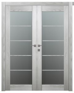 Avon 5 Lite Vetro Ribeira Ash Double doors