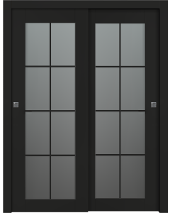 Avon 8 Lite Vetro Black Matte Bypass doors