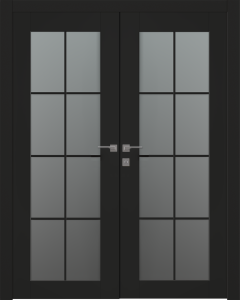Avon 8 Lite Vetro Black Matte Double doors