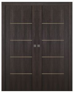 Avon 01 4H Gold Veralinga Oak Double pocket doors