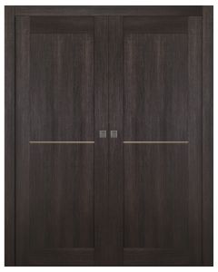 Avon 07 1H Gold Veralinga Oak Double pocket doors