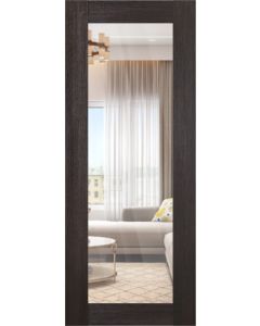 DOOR SLAB AVON 207 CLEAR VETRO VERALINGA OAK 18" X 84" X 1 3/4" TEMPERED CLEAR GLASS