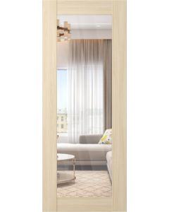 DOOR SLAB AVON 207 CLEAR VETRO LOIRE ASH 18" X 92 1/2" X 1 3/4" TEMPERED CLEAR GLASS