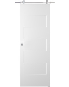 5 Panel Modern Shaker Snow White Barn doors