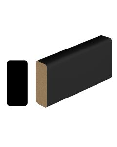BASE MOLDING TYPE 1 X 1/2" BLACK MATTE 96"