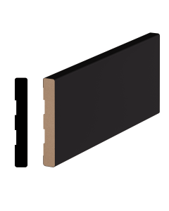 BASE MOLDING TYPE 3 1/2" X 1/2" BLACK MATTE 96"