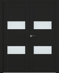 Berta Vetro Black Matte Double doors