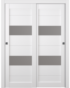 Berta Vetro Bianco Noble Bypass doors