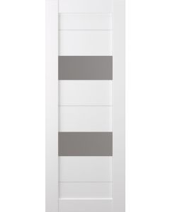 DOOR SLAB BERTA VETRO BIANCO NOBLE 36" X 80" X 1 9/16" FROSTED GLASS