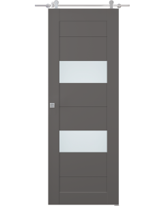 Berta Vetro Gray Matte Barn doors