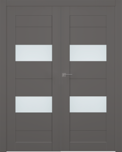Berta Vetro Gray Matte Double doors