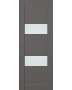 RTA DOOR SLAB BERTA VETRO GRAY MATTE 18" X 84" X 1 3/4" FROSTED GLASS