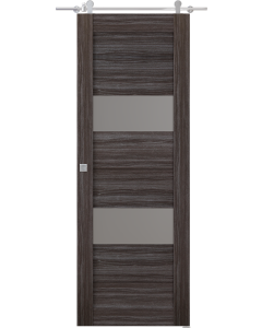 Berta Vetro Gray Oak Barn doors