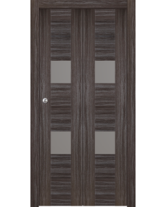 Berta Vetro Gray Oak Bi-folding doors