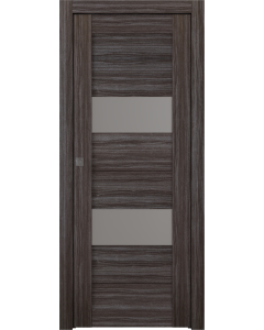 Berta Vetro Gray Oak Pocket doors