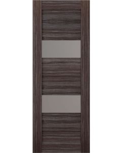 DOOR SLAB BERTA VETRO GRAY OAK 28" X 84" X 1 9/16" FROSTED GLASS
