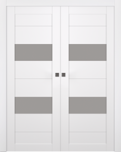 Berta Vetro Snow White Double pocket doors