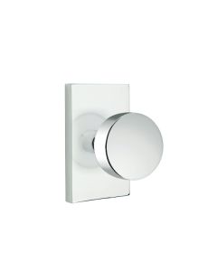 EMTEK ROUND KNOB WITH MODERN RECTANGULAR ROSETTE PASSAGE LH POLISHED CHROME (US26) 5112
