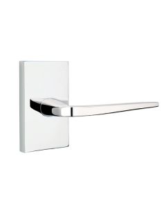 EMTEK ATHENA LEVER WITH MODERN RECTANGULAR ROSETTE PASSAGE RH POLISHED CHROME (US26) 5112