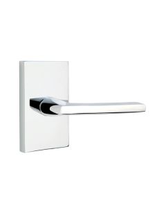 EMTEK BRESLIN LEVER WITH MODERN RECTANGULAR ROSETTE PASSAGE RH POLISHED CHROME (US26) 5112