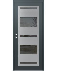 Diamond C10 36" x 80" anthracite/anthracite mirrored Glass Panel stainless steel RHI