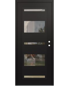 Diamond C10 36" x 80" black/black clear Glass Panel black LHI