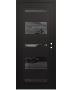 Diamond C10 36" x 80" black/black mirrored Glass Panel black LHI