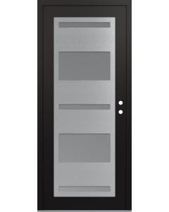Diamond C10 36" x 80" black/white frosted Glass Panel stainless steel LHI