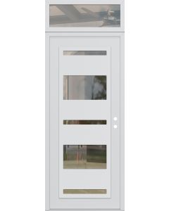 DIAMOND C10 36" X 96" WHITE/WHITE CLEAR GLASS PANEL WHITE LHI WITH TRANSOM CLEAR GLASS