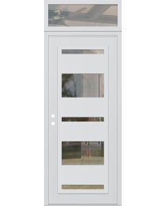 DIAMOND C10 36" X 96" WHITE/WHITE CLEAR GLASS PANEL WHITE RHI WITH TRANSOM CLEAR GLASS