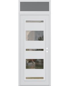 DIAMOND C10 36" X 96" WHITE/WHITE CLEAR GLASS PANEL WHITE LHI WITH TRANSOM FROSTED GLASS