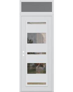DIAMOND C10 36" X 96" WHITE/WHITE CLEAR GLASS PANEL WHITE RHI WITH TRANSOM FROSTED GLASS