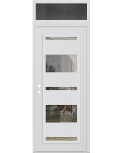 DIAMOND C10 36" X 96" WHITE/WHITE CLEAR GLASS PANEL WHITE RHI WITH TRANSOM MIRRORED GLASS