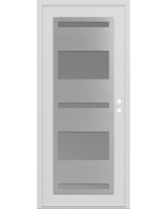 DIAMOND C10 36" X 96" WHITE/WHITE FROSTED GLASS PANEL STAINLESS STEEL LHI
